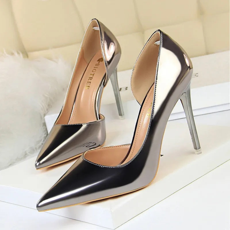 No.2 Metallic Pumps Pointed toe shoes