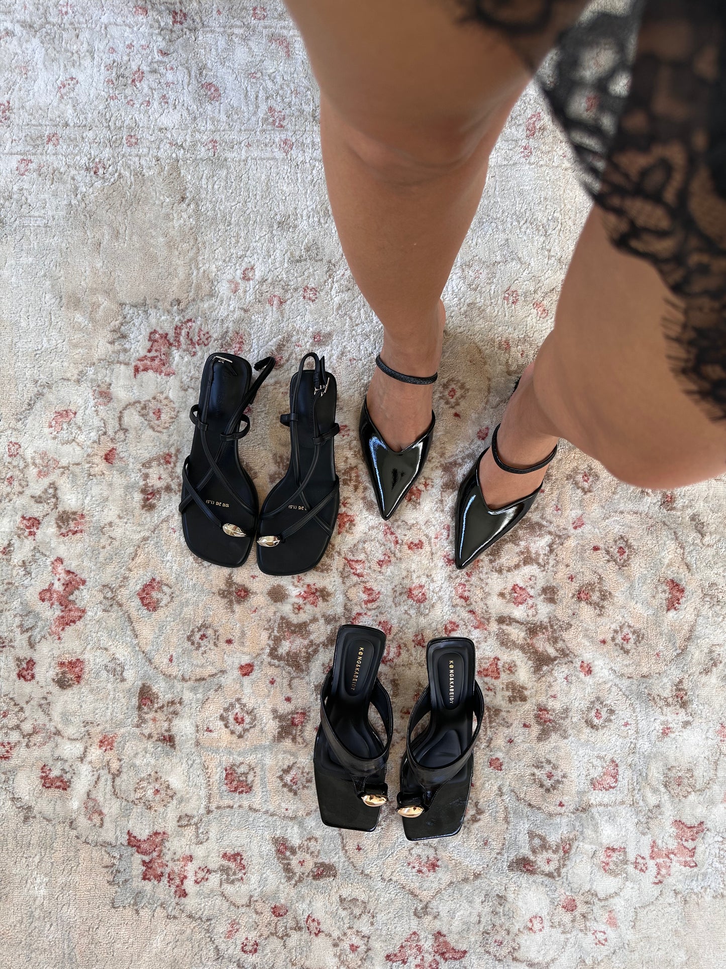 Hey Boo - Pointed Toe Block Heel Mule
