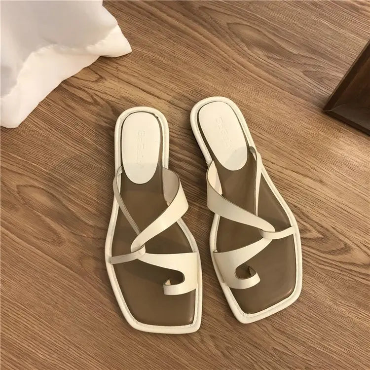 Sandals slip on slide thongs flip flops cream jesus sandals footwear strappy casual day wear