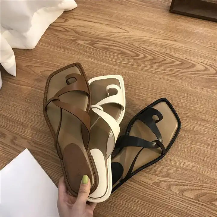 Sandals slip on slide thongs flip flops brown jesus sandals footwear strappy casual day wear