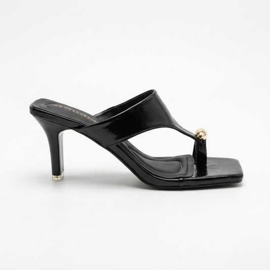 Miss Braxton - Square Toe Thong Heel