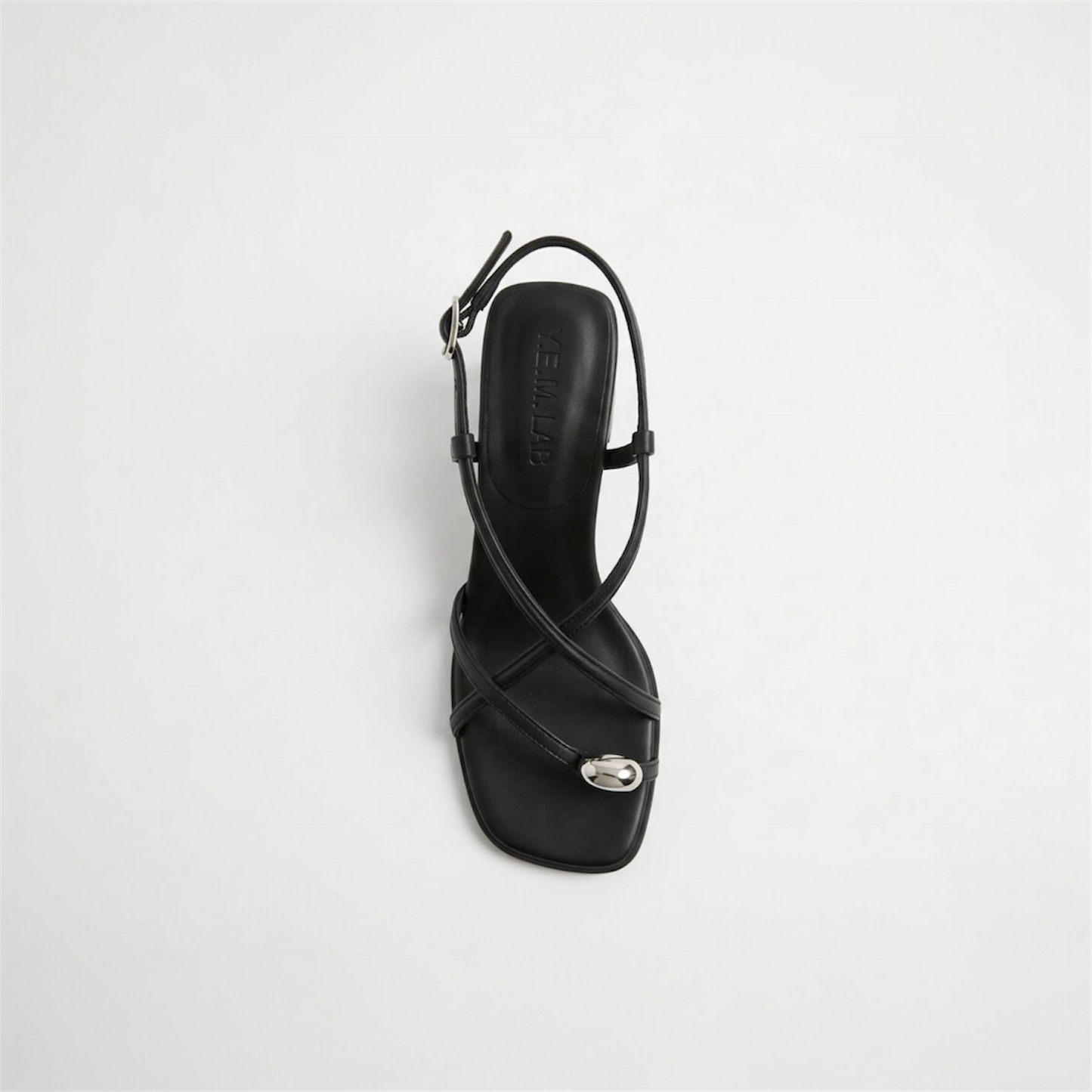 Repeater - strappy block heel in black